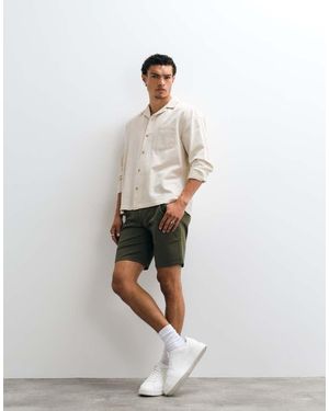 Farah Hawk Straight Leg Twill Short - Wit