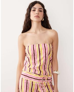 Mango Teen Tie Front Sleeveless Top - Yellow