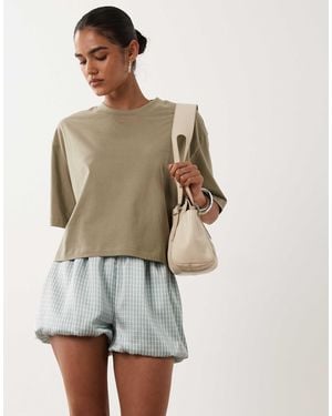 ASOS Boxy Cropped T-shirt - Gray