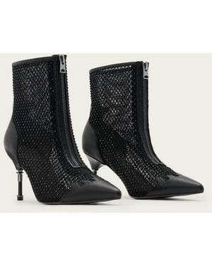 AllSaints Natasha Mesh Pointed Boot - Black