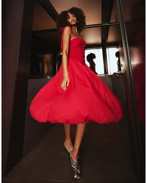Designer red dress sales