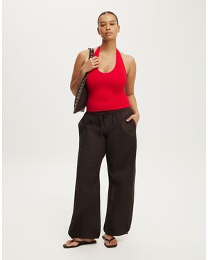 Cotton On All Day V Neck Halter - Red