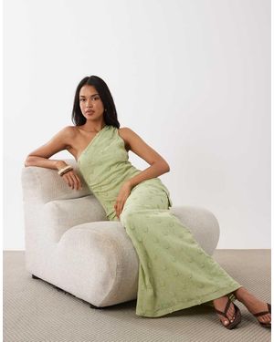 Gina Tricot Falda Larga Transparente Con Diseño Floral Tridimensional (Parte De Un Conjunto) - Verde