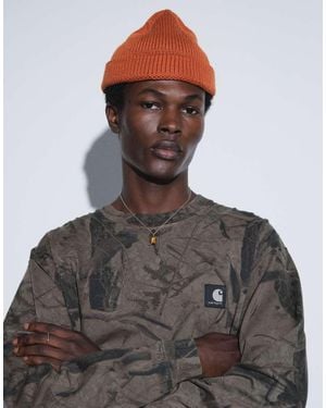 Carhartt Logo Long Sleeve T-shirt - Brown