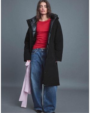 Stradivarius Gewatteerde Parka - Blauw