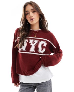 ASOS Pull ras - Rouge
