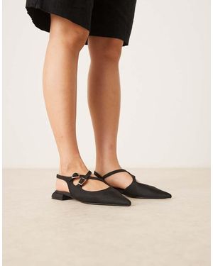 ASOS Bailarinas Negras Destalonadas Lila De - Negro