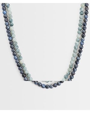 Reclaimed Vintage Beady Necklace 2 Pack - Blue