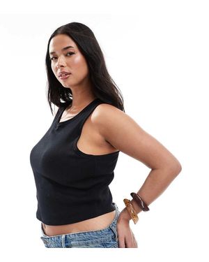 ONLY Built-in Bra Ribbed Tank Top - Blue