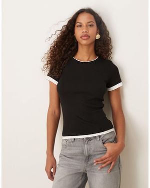 JJXX Double Layer Short Sleeve Tee - Black