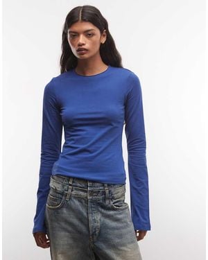 Weekday Top A Maniche Lunghe - Blu