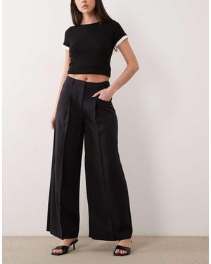 Mango Flowy Tailored Trouser - Black