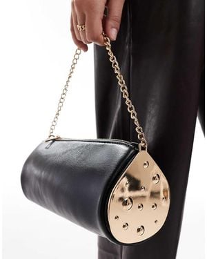 ASOS Schoudertas Met Metalen Details En Kettinghengsel - Zwart