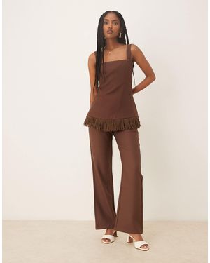 Pretty Lavish Verona - pantalon d'ensemble - chocolat - Neutre