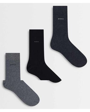 BOSS Boss Bodywear 3-Pack Logo Socks - Blue