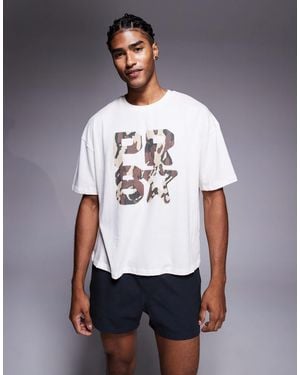 ASOS Boxy Oversized T-Shirt With Front Print - White