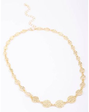 Lovisa Collar De Cadena De Discos Repujados Chapado En Oro De - Neutro
