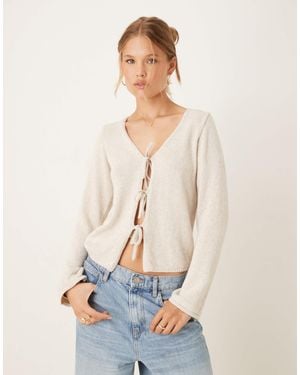 Nobody's Child Tie-front Cardigan - Natural