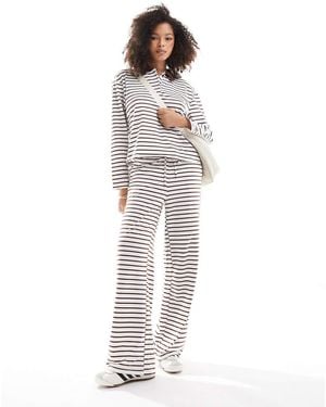 Vero Moda Wide Leg Jersey Trouser Co-ord - White