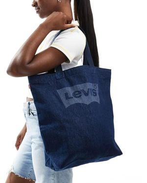 Levi's – tragetasche aus denim mit fledermaus-logo - Blau