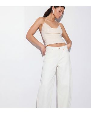 Stradivarius Tall D80 Barrel Fit Jeans - Wit