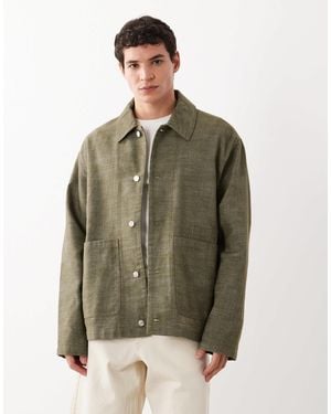 ASOS Cotton Worker Jacket - Green