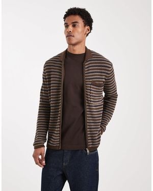 Only & Sons – häkelstrickjacke - Braun