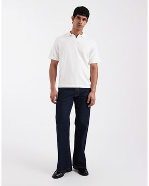 ASOS Vaqueros De Corte Ancho Acampanado Con Lavado Crudo De -Azul - Blanco