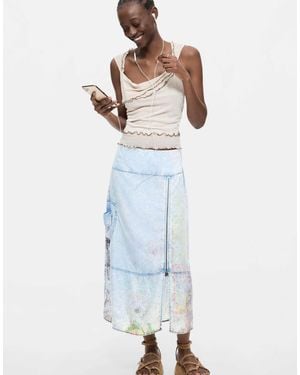 Desigual Midirock aus denim - Blau