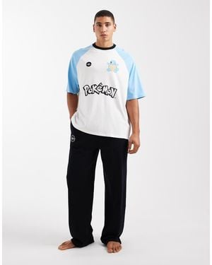 ASOS Pijama Azul Con Estampado Gráfico De Squirtle De "Pokémon" De - Blanco