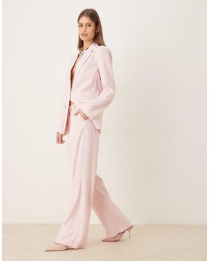 Vila Pantalones De Sastre Rosa Flor De Cerezo De Talle Alto De (Parte De Un Conjunto)
