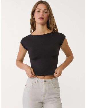 Stradivarius – t-shirt - Schwarz