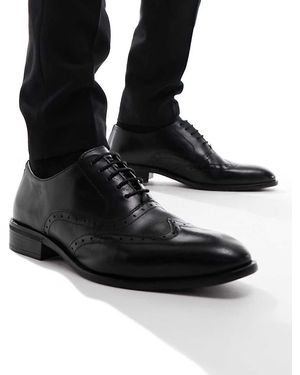River Island Scarpe Brogue Stringate Nere - Nero