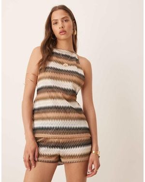 esmé studios Esmee Exclusive Halter Knit Beach Top - Natural