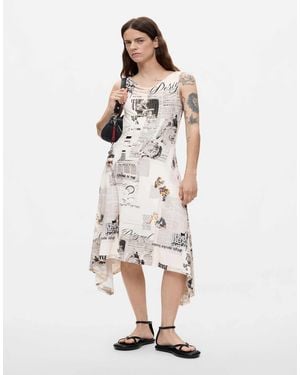 Desigual Ärmelloses kleid mit print - Natur