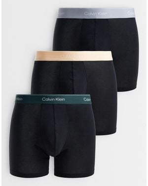 Calvin Klein Icon Cotton Stretch 3 Pack Boxer Briefs - Black