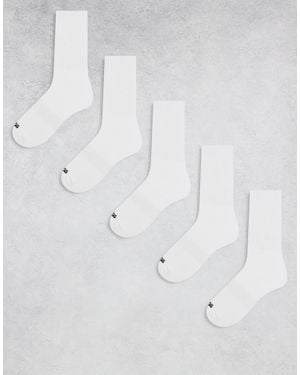4505 – 5er-pack schnelltrocknende lauf-socken - Weiß