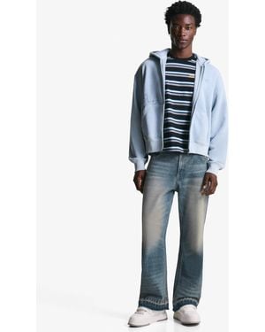 Bershka – weite schlagjeans - Blau