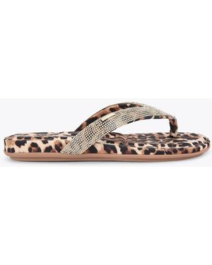 Carvela Kurt Geiger Riviera Jewel Flat Sandals - Brown