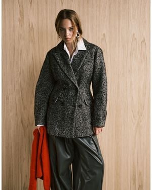 ASOS Formal Sculpted Short Coat - Grey