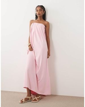 ASOS Bandeau Maxi Dress - Pink