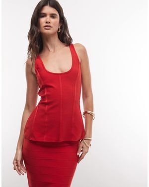 ASOS Corsagen-top mit u-ausschnitt - Rot