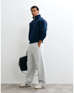 ASOS Sweat-shirt oversize à quart - Blanc