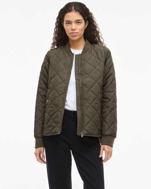 Vila Chaqueta Bomber Color Noche Forestal-Verde