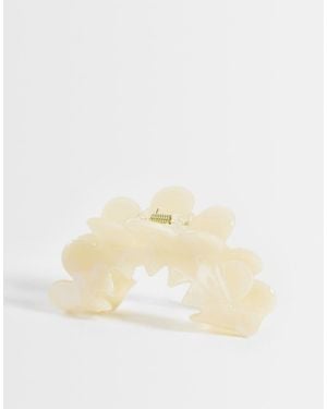 Pieces Floral Hair Claw Clip - Natural