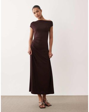 Mango Asymmetric Maxi Dress - Red
