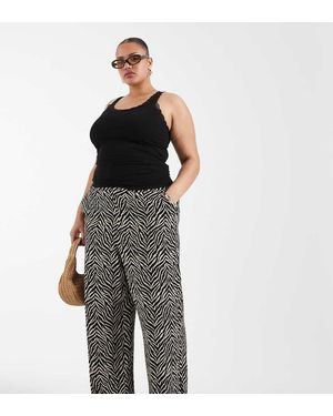 ONLY Broek Met Elastische Taille - Grijs