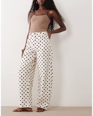 Miss Selfridge Vaquero Barrel Leg En Color Crudo Con Lunares-Multi - Multicolor
