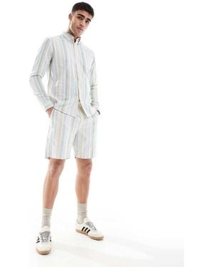 Farah Redwald Co-ord Stripe Shorts - White