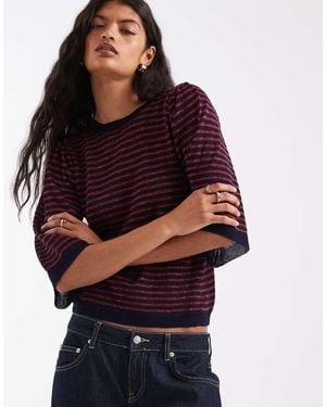 ASOS Gebreide Trui Met Schoudervulling - Rood